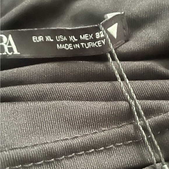 Zara Elegant Strapless Black Dress midi dress size extra large - Picture 9 of 12